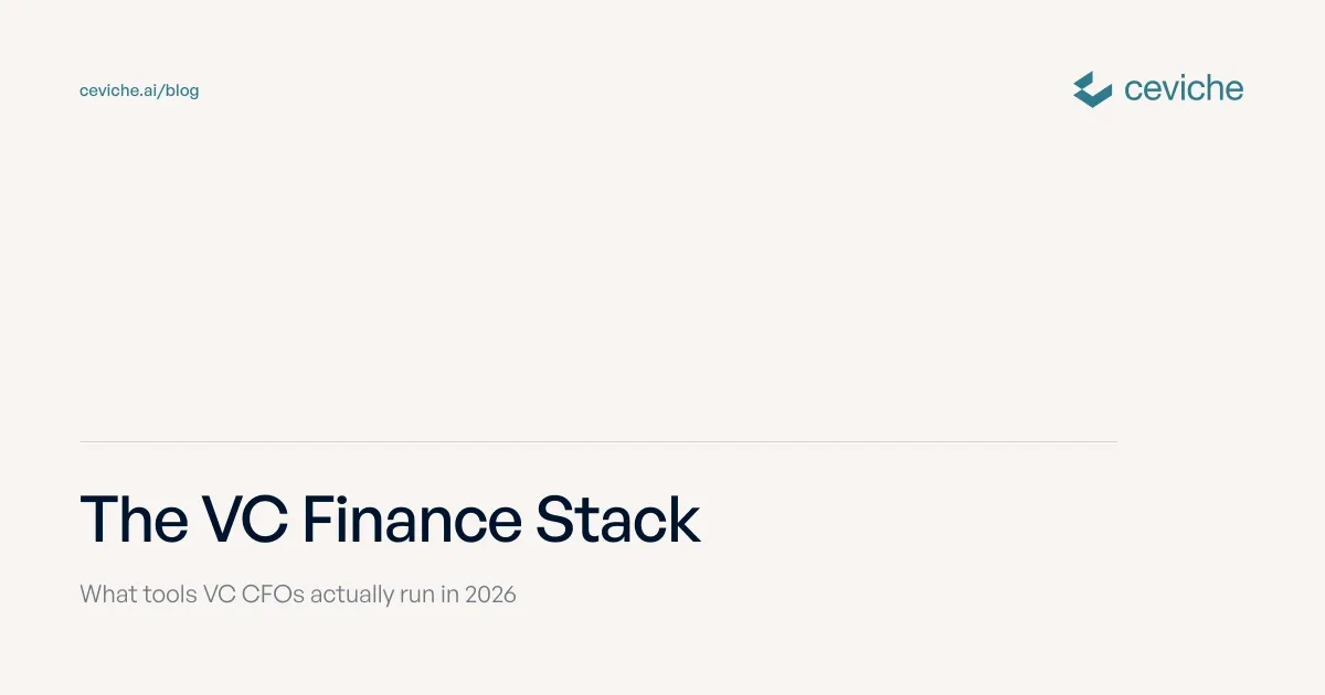 The VC Finance Stack: What Tools VC CFOs Actually Run