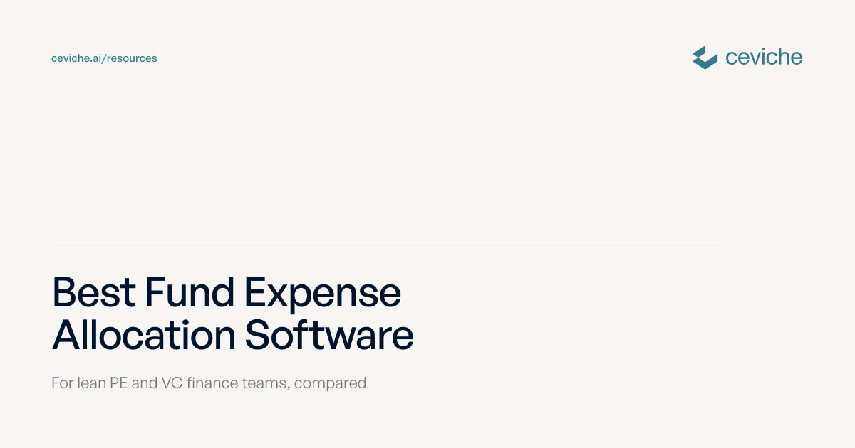 Best Fund Expense Allocation Software for PE and VC Firms (2026)