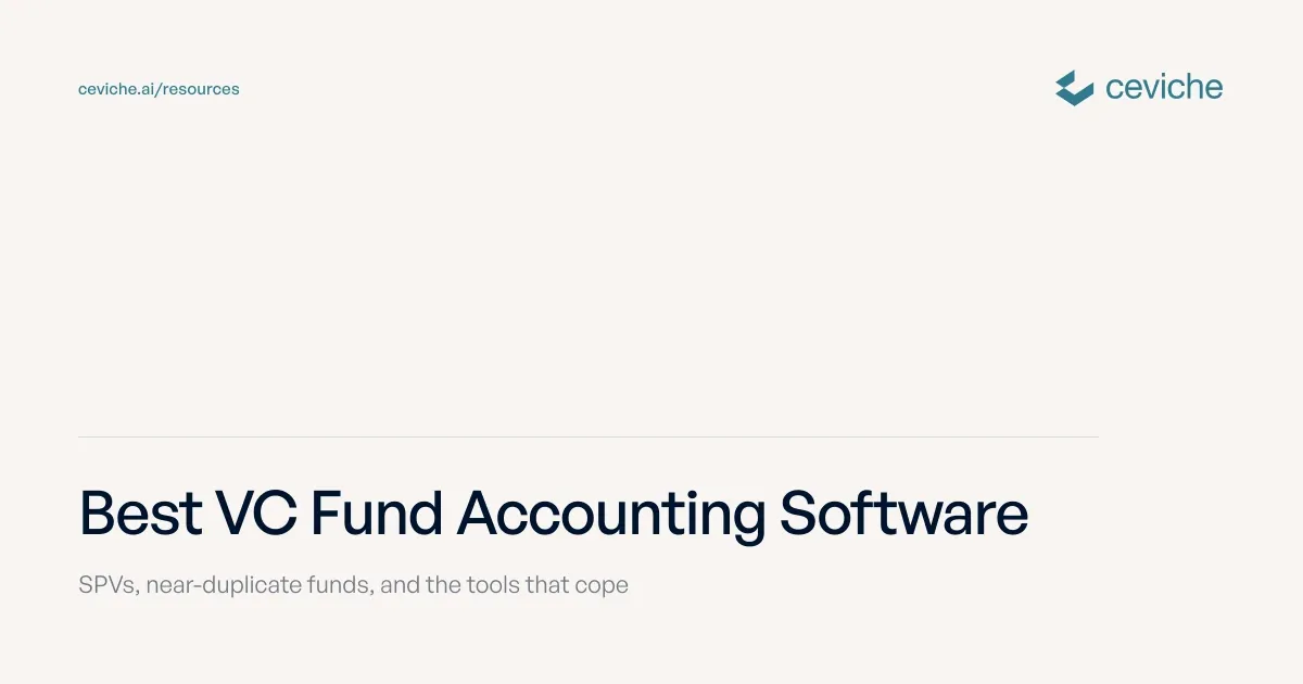 Best VC Fund Accounting Software (2026)