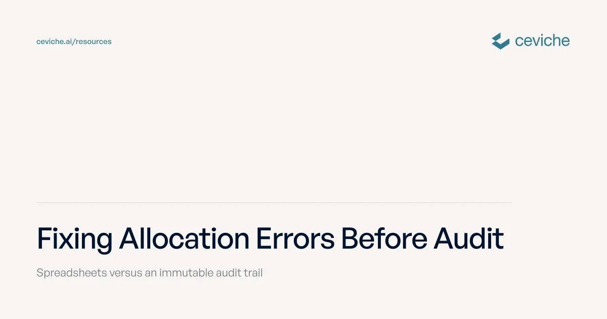 Fixing Allocation Errors Before Your Auditors Do