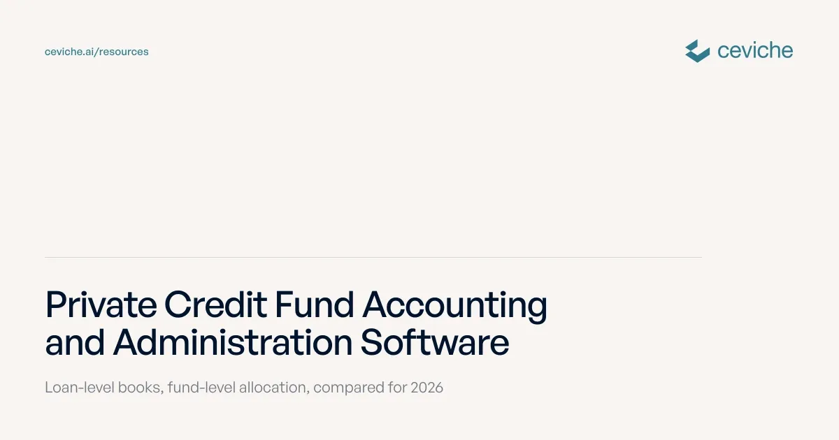 Private Credit Fund Accounting and Administration Software (2026)