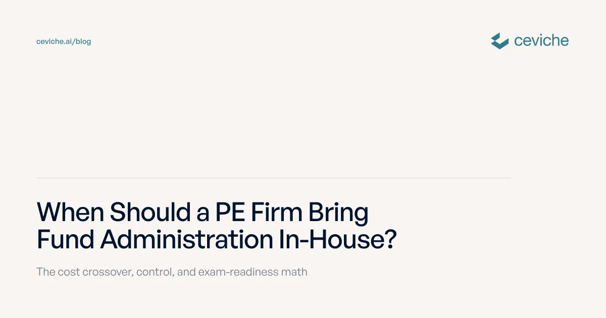 When Should a PE Firm Bring Fund Administration In-House?